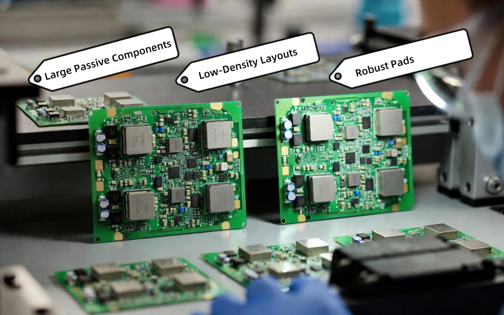 Чрезвычайно простые конструкции или конструкции с большим шагом SMT