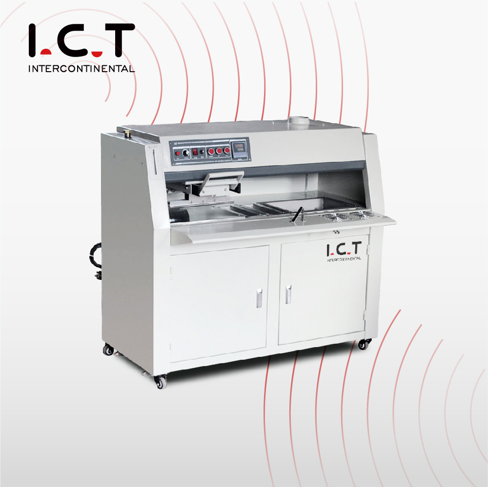 I.C.T |DIP Паяльная машина Полуавтоматическая настольная машина PCB Волновая паяльная машина