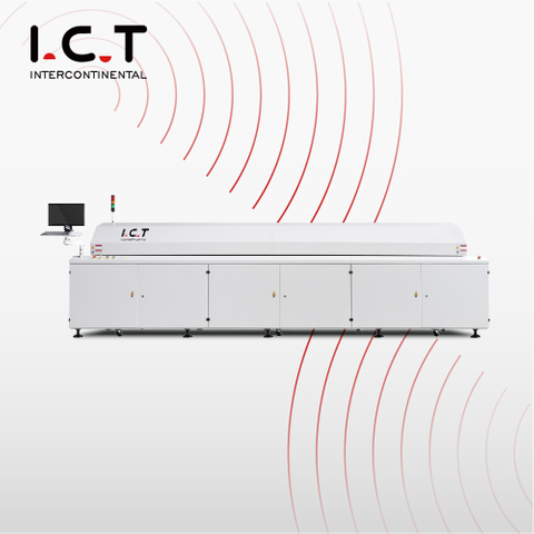 I.C.T |SMT Нагревательная печь для пайки оплавлением, ширина 450 мм PCB