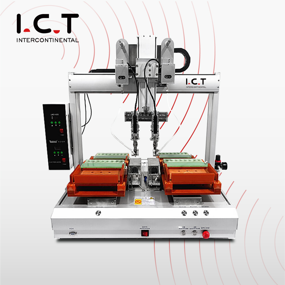 I.C.T |Игрушечный PCB декартовый автоматический светодиодный робот для точечной пайки, аккумулятор, машина