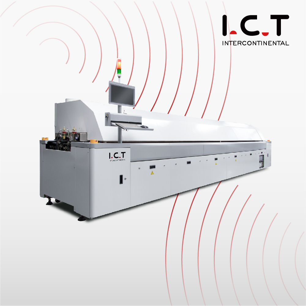 I.C.T Печь для оплавления SMT Машина шириной 450, размер PCB