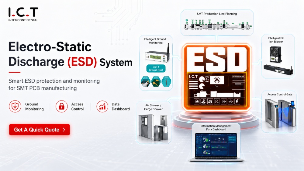 Система электростатического разряда (ESD) в производстве SMT PCB